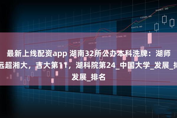 最新上线配资app 湖南32所公办本科洗牌：湖师大远超湘大，吉大第11，湖科院第24_中国大学_发展_排名